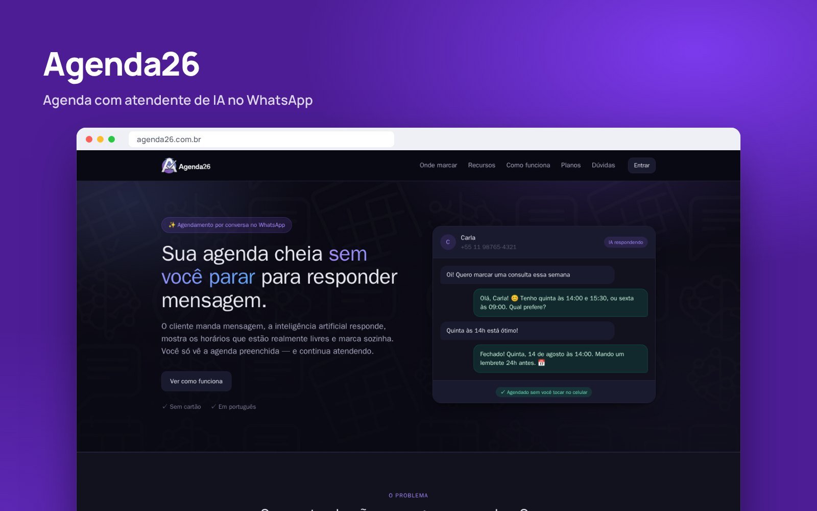 Tela do Agenda26