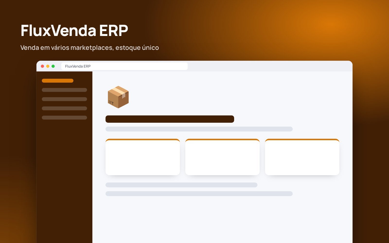 Tela do FluxVenda ERP